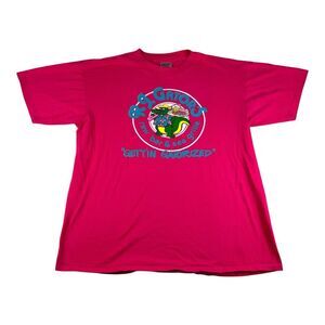 Vtg‎ 80's Gators T Shirt Florida Beachside Bar Restaurant Destin XL Pink Single